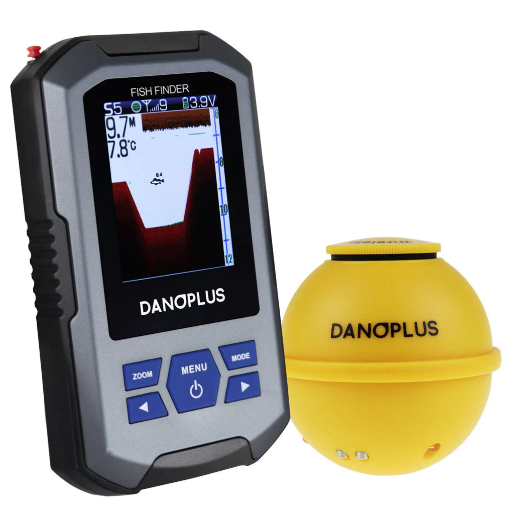 FFW-335 Wireless Fish Finder Sonar, 2.4" Color TFT LCD, 656 ft Wireless Range, 147 ft Depth Detection with Fish Alarm
