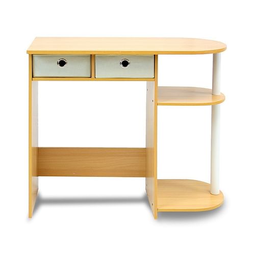 Home Office Laptop Computer Desk Table in Beech Ivory - Free Shipping 