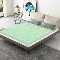 Full size 3-inch Thick Green Ergonomic Breathable Air Foam Mattress Topper - Free Shipping 