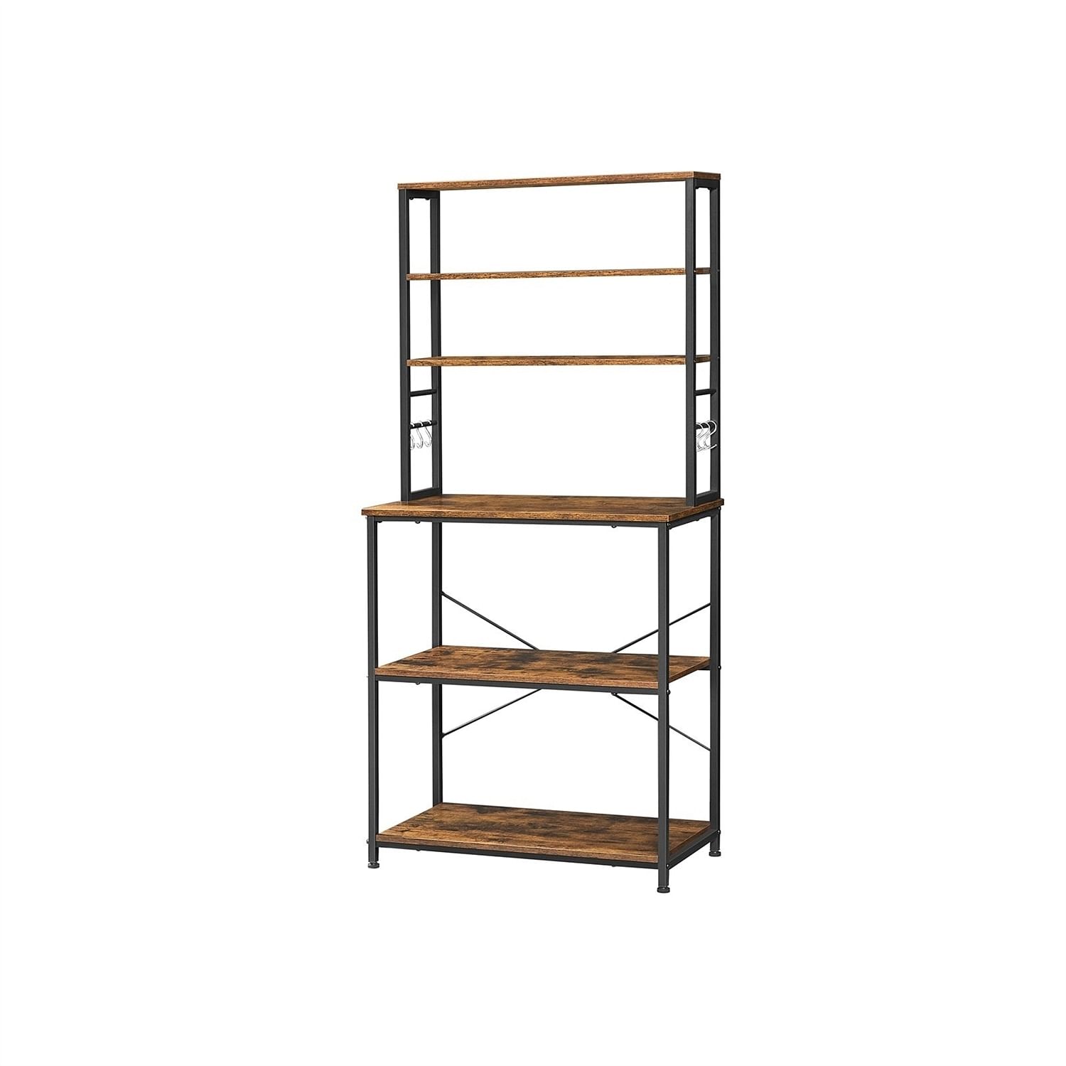 Farmhouse 6 Tier Industrial Utility Kitchen Bakers Rack Microwave Stand - Free Shipping 
