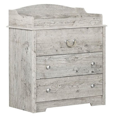 Farmhouse Nautical 3 Drawer Rope Handle Baby Changing Table in Washed Pine - Free Shipping 