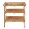 Outdoor Garden Wooden Potting Bench Work Station Table Tool Storage Shelf w/ Hooks, Natural