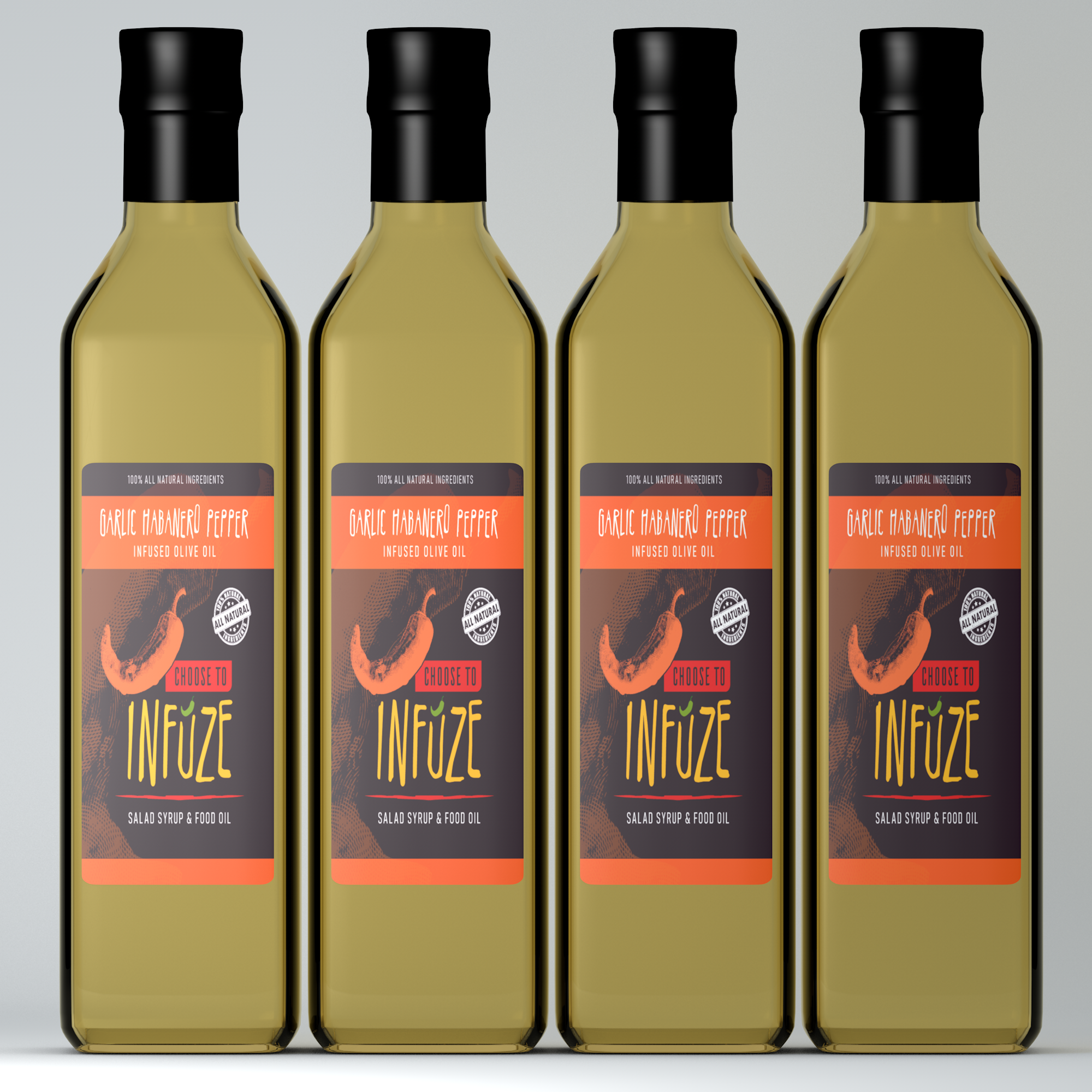 Garlic Habanero Infused Olive Oil 250 ml (8.5 oz) 