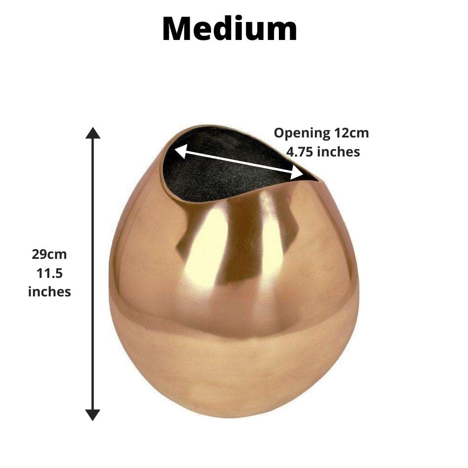 Fina - Brass Floor Planter (Multiple Sizes) 