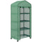 Outsunny Portable Grow Nursery: 4 Tier Shelves PE Cover Outdoor Garden Plant Flower House, Green