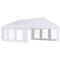 Outsunny 20x20ft Heavy Duty Carport Party Tent Outdoor Garage Patio Gazebo Canopy with Sidewalls White
