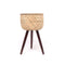 Flar Bamboo Planter On Wooden Stand – Mid-Century Handmade Eco-Friendly Bamboo Planter for Indoor Faux Plant Décor
