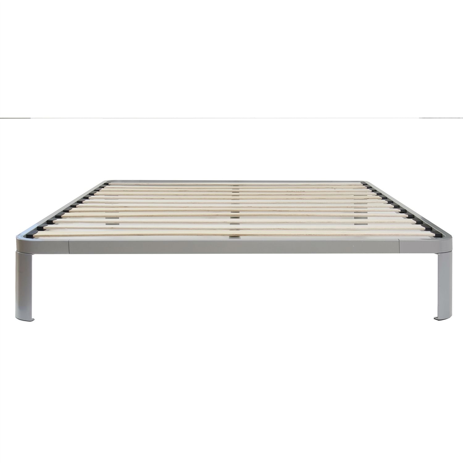 Full size Luna Metal Platform Bed Frame with Wooden Slats - Free Shipping