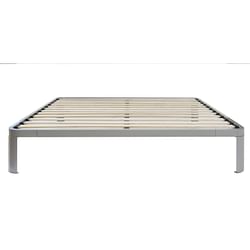 Full size Luna Metal Platform Bed Frame with Wooden Slats - Free Shipping