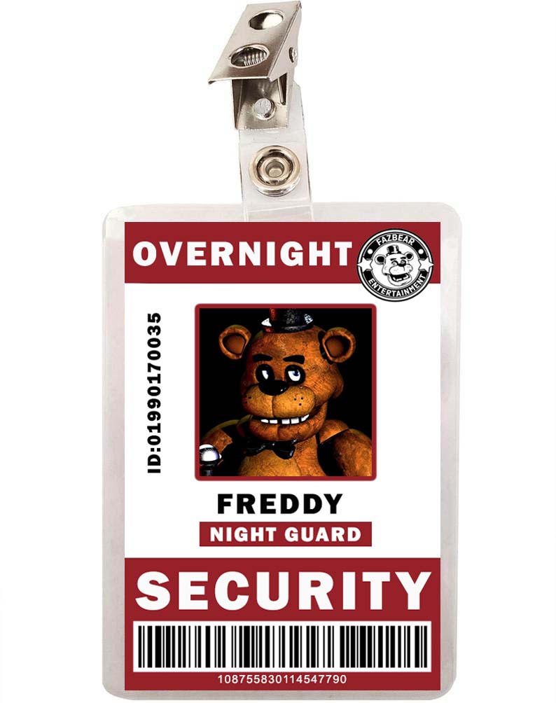 FNAF Five Nights at Freddy's Security ID Badge 