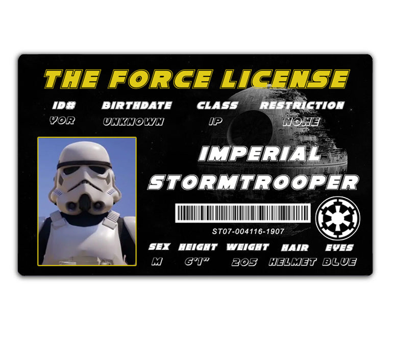Star Wars Stormtrooper License ID Card 