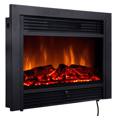 28.5 Inch Electric Fireplace Recessed with 3 Flame Colors - Free Shipping 
