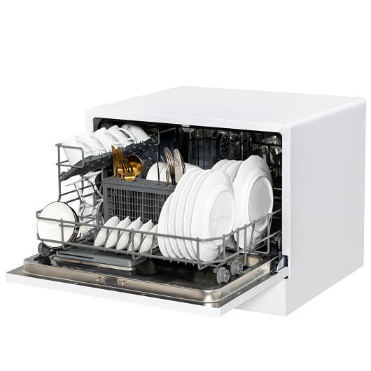 Compact Countertop Dishwasher with 6 Place Settings and 5 Washing Programs - Free Shipping