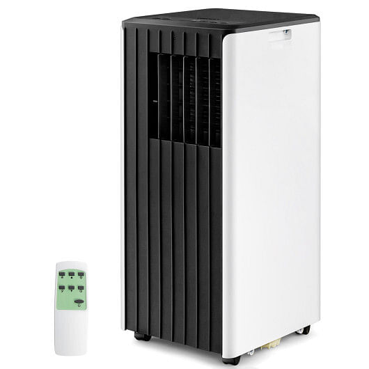 3-in-1 10000 BTU Air Conditioner with Humidifier and Smart Sleep Mode-Black - Free Shipping