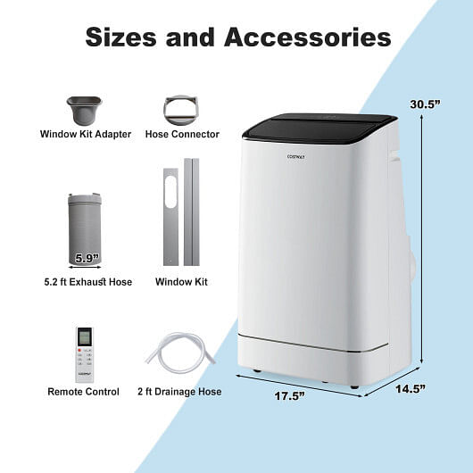 15000 BTU Portable Air Conditioner with APP Control and Heat - Free Shipping