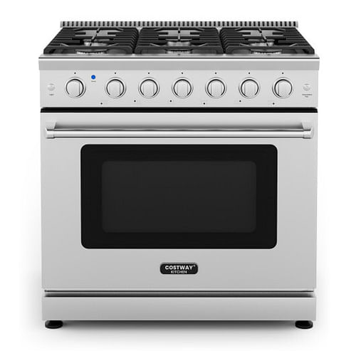 36 Inches Freestanding Natural Gas Range with 6 Burners Cooktop - Free Shipping 