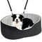 Dog Car Seat for Small Medium Pets, Detachable Washable Pet Bed with Cushion and Safety Belt for Dog Under 33lbs, Black