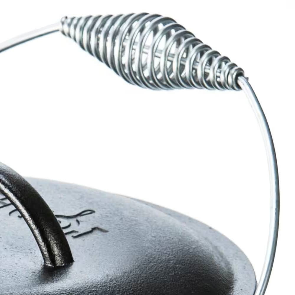 5-Quart Seasoned Cast Iron Dutch Oven with Lid and Spiral Wire Handle - Free Shipping 