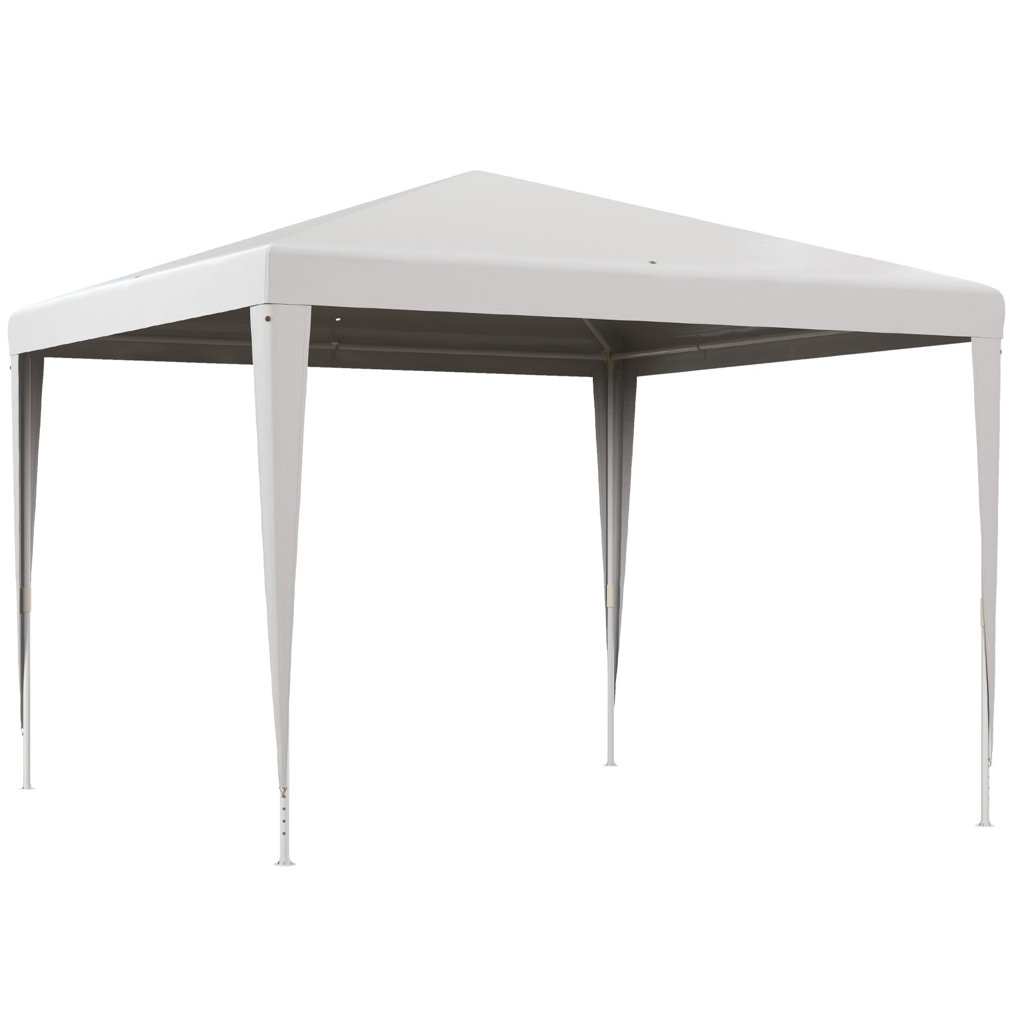 Outsunny 10x10ft Party Tent Portable Gazebo, Folding Garden Canopy Event Shelter Outdoor Sunshade White 