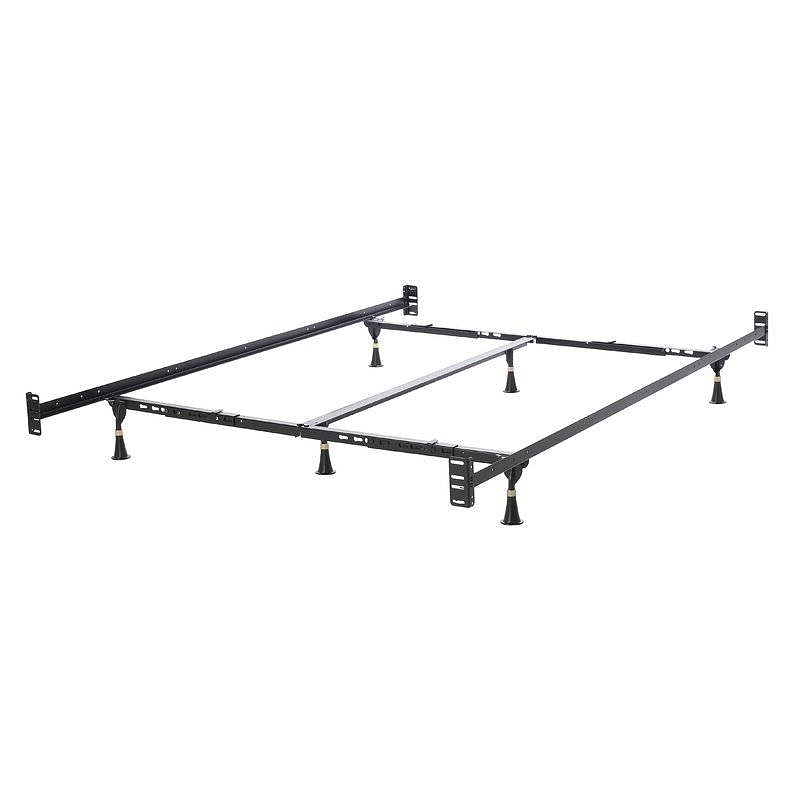 Queen/King Adjustable Metal Bed Frame with Headboard Footboard Brackets - Free Shipping