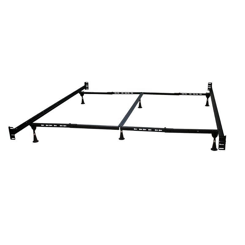 Queen/King Adjustable Metal Bed Frame with Headboard Footboard Brackets - Free Shipping