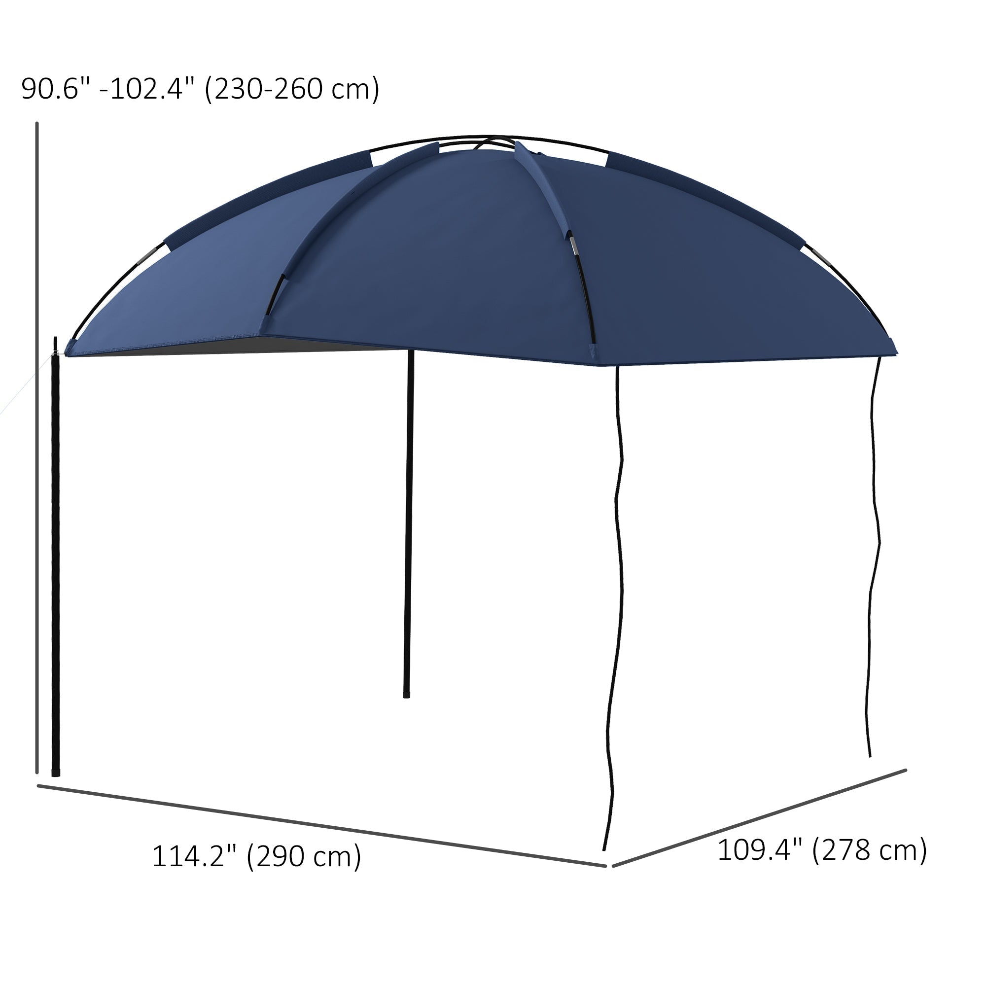 Outsunny Tailgate Tent SUV Awning Portable Rooftop Car Shelter for Truck RV Van Camping Overlanding 