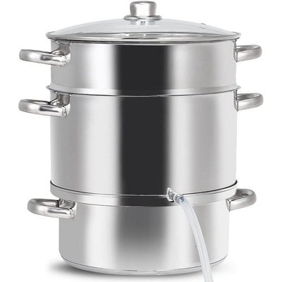 11 Quart Stainless Steel Steamer / Fruit Vegetable Juicer - Free Shipping 