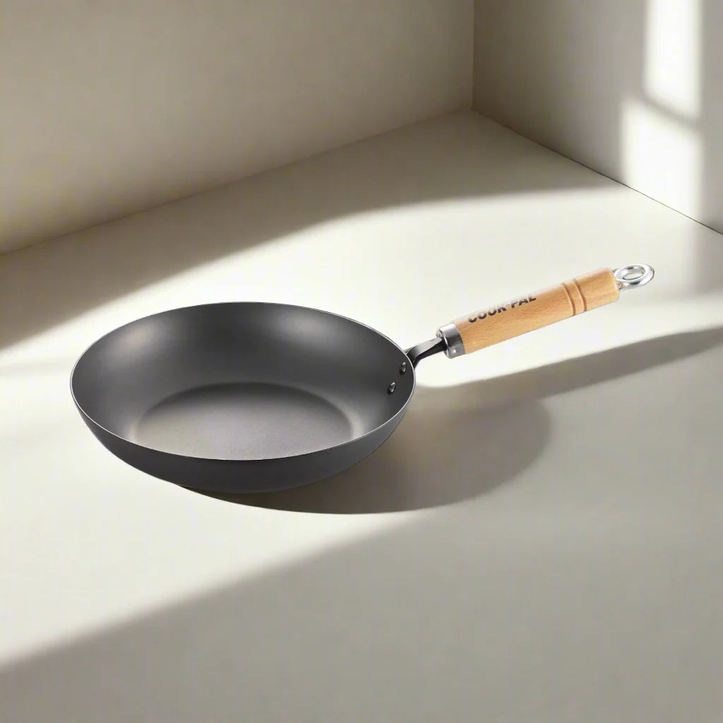 Yoshikawa Cook-Pal Ren Japanese Carbon Steel Frying Pan 24cm | Made in Japan 