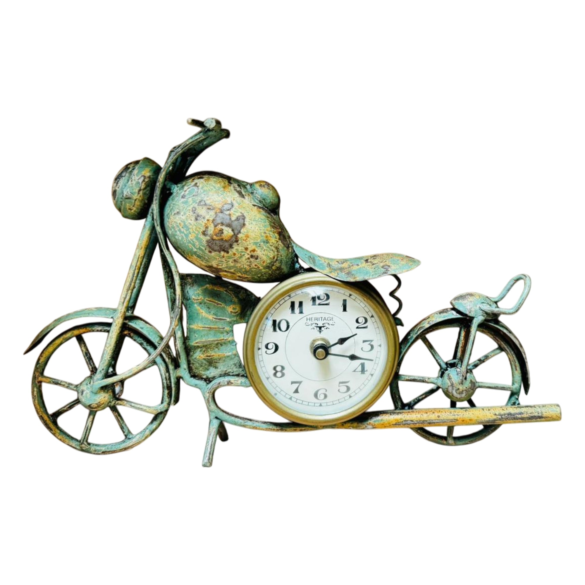 Rustic Motorcycle Desk Clock 