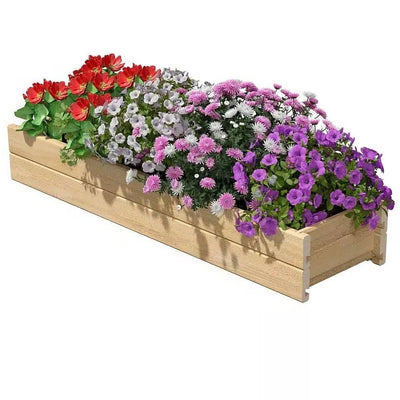 Unfinished Cedar Wood Garden Planter Box 46-inch x 11-inch - Made in USA - Free Shipping 