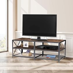 55-inch Industrial Style Metal Wood TV Stand for TV up to 65-inch - Free Shipping