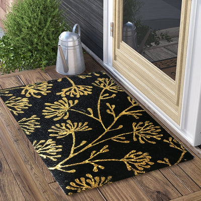 Floral Doormat, 18x30in, Glitter Design 