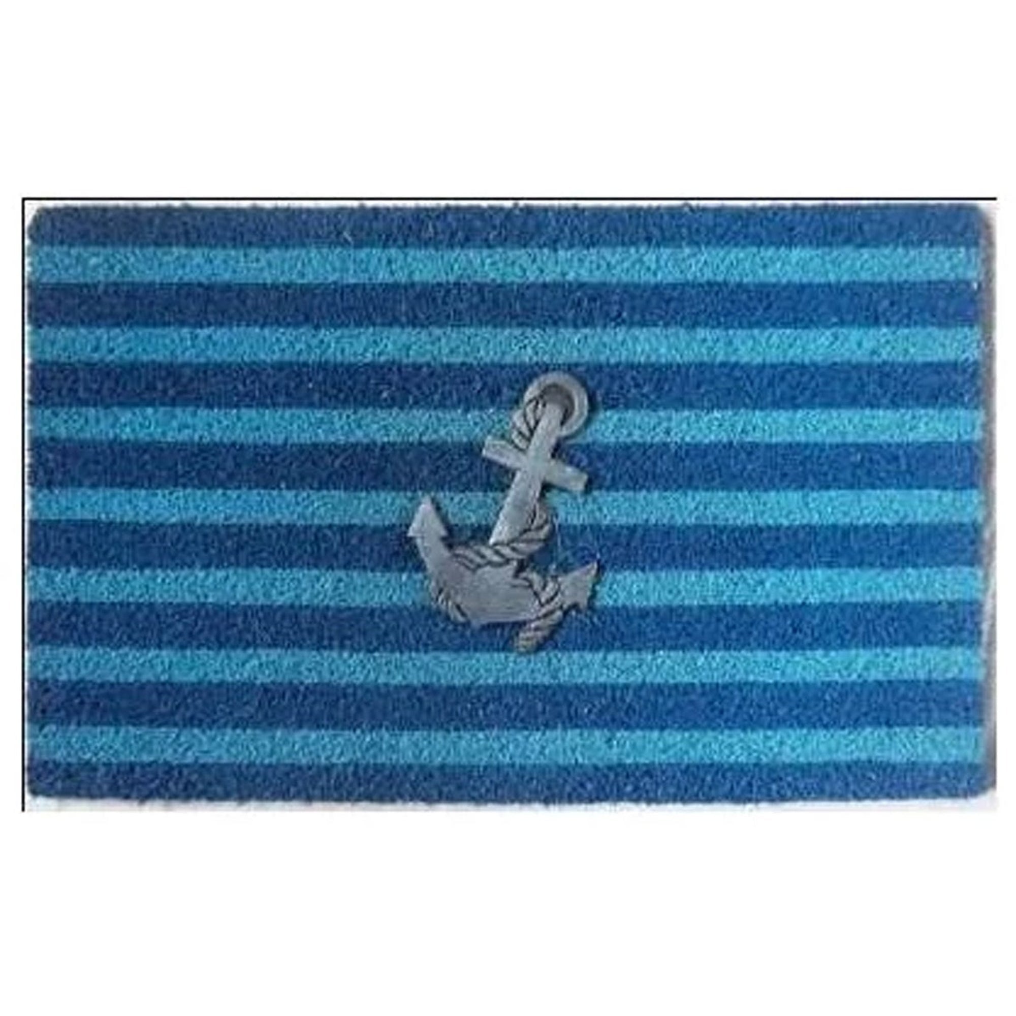 Striped Anchor Doormat 