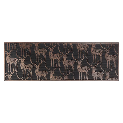 Deer Pattern Rubber Step Mat, Copper Finish 
