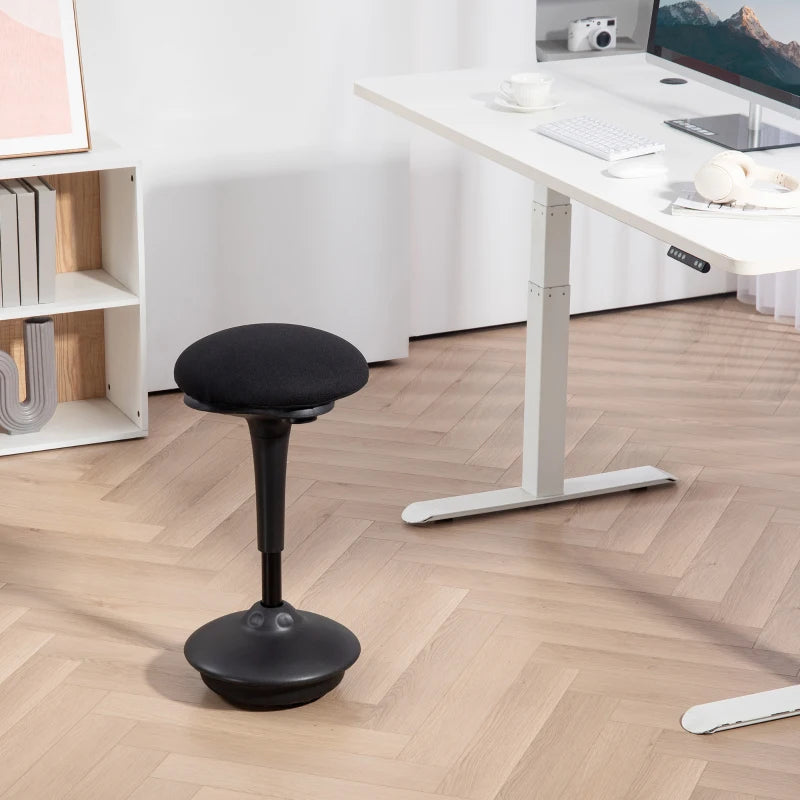 Swivel Standing Desk Chair, Backless Wobble Stool Chair, Adjustable Active Ergonomic Standing Stool with Rocking Motion