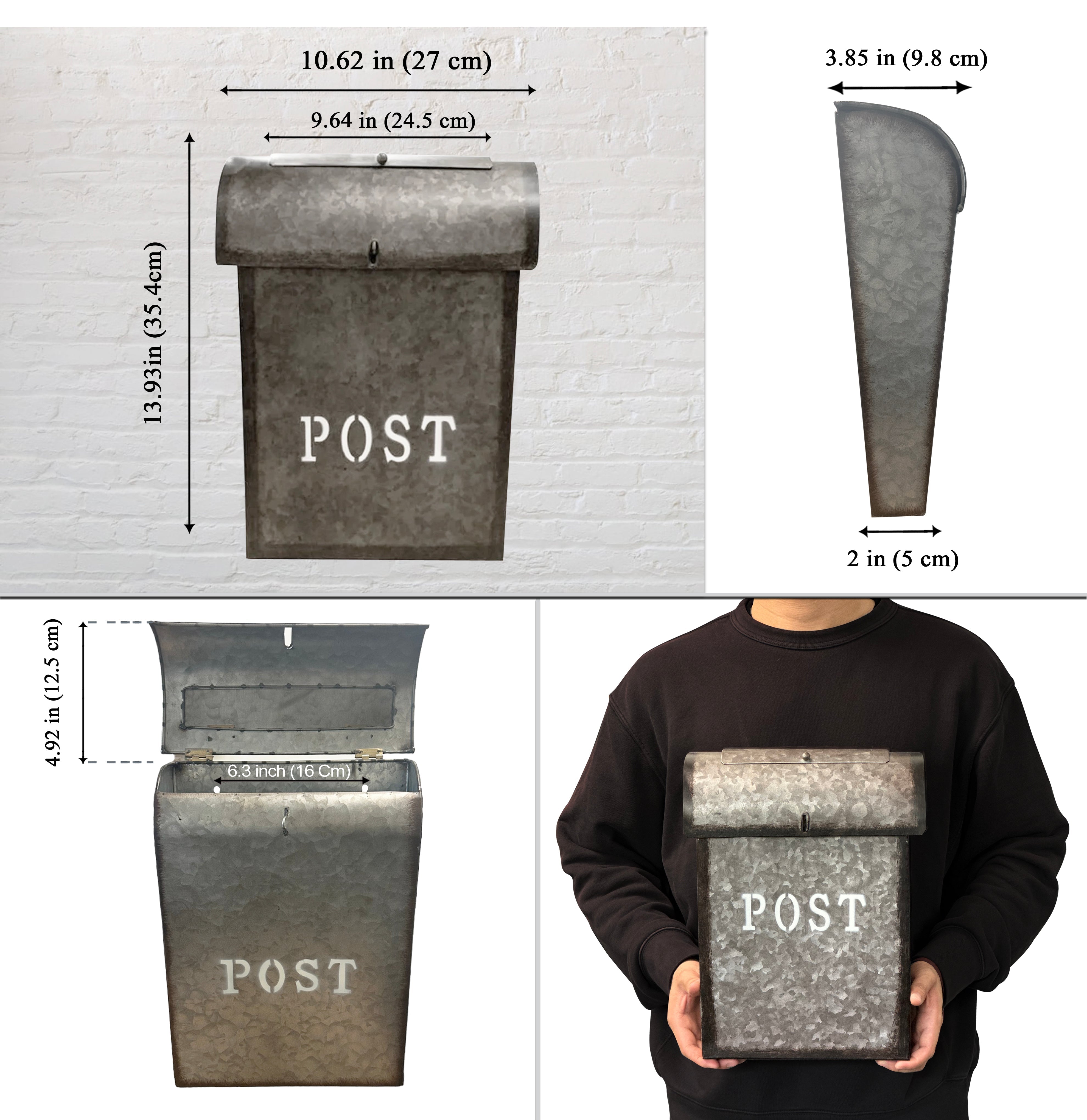 Emily POS Mailbox Rustic Gold, Last Chance 