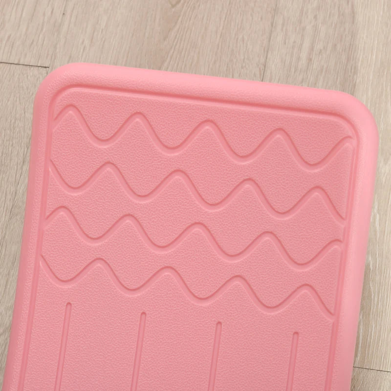 Qaba 32.3" Balance Board, Wobble Board Kids Curvy Rocker Board, Ended Preschool Learning Montessori Waldorf Toy, Pink