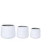 Fabi White Brass Floor Planter – Handcrafted Antique-Style Brass Planter for Medium & Large Artificial Plants