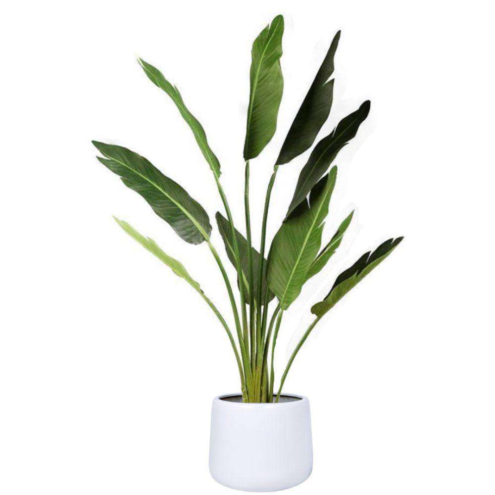 Fabi - White Brass Floor Planter 