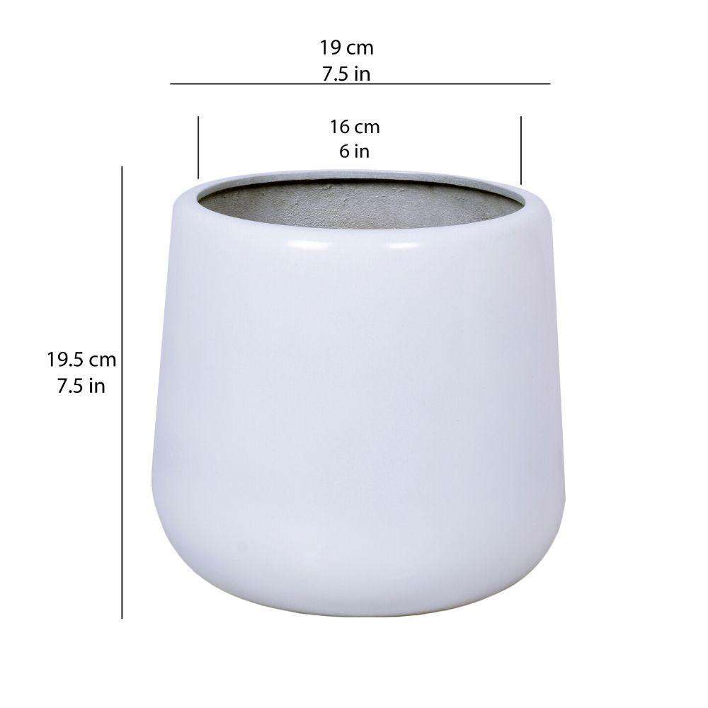 Fabi - White Brass Floor Planter 