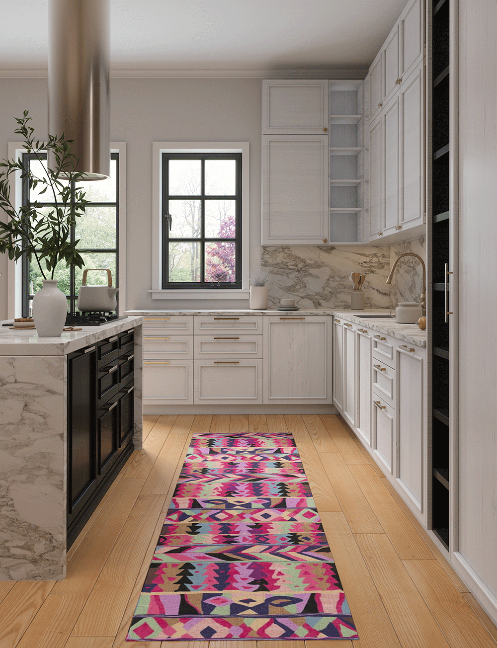 Fafela Pink Purple Multicolor Rug 