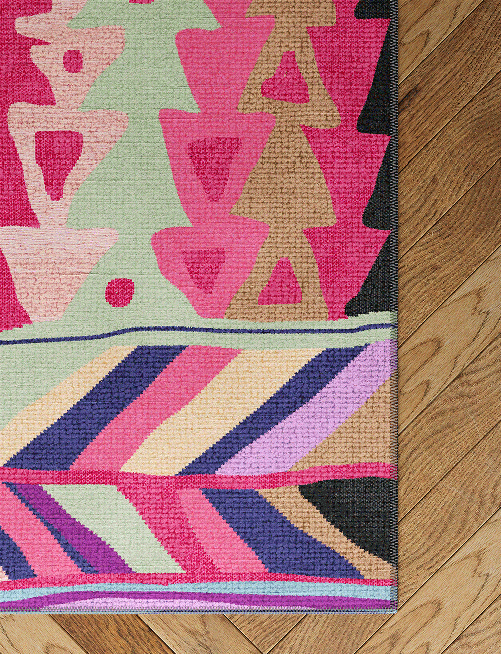 Fafela Pink Purple Multicolor Rug 