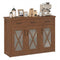 Farmhouse Buffet Sideboard 3-Door Kitchen Storage Cabinet with 2 Drawers-Brown