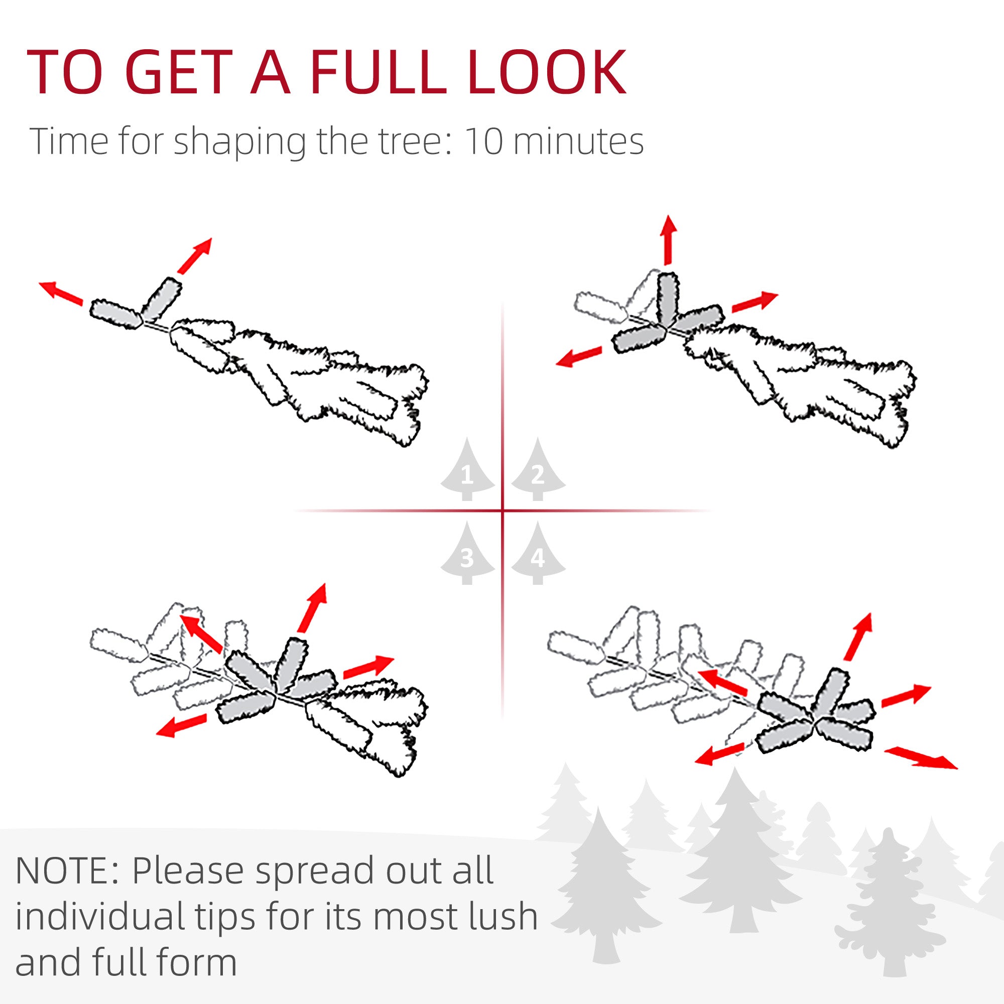 HOMCOM 5 Foot Artificial Flocked Christmas Tree with Snow, Metal Stand, Hinged Xmas Tree for Home Office Holiday 