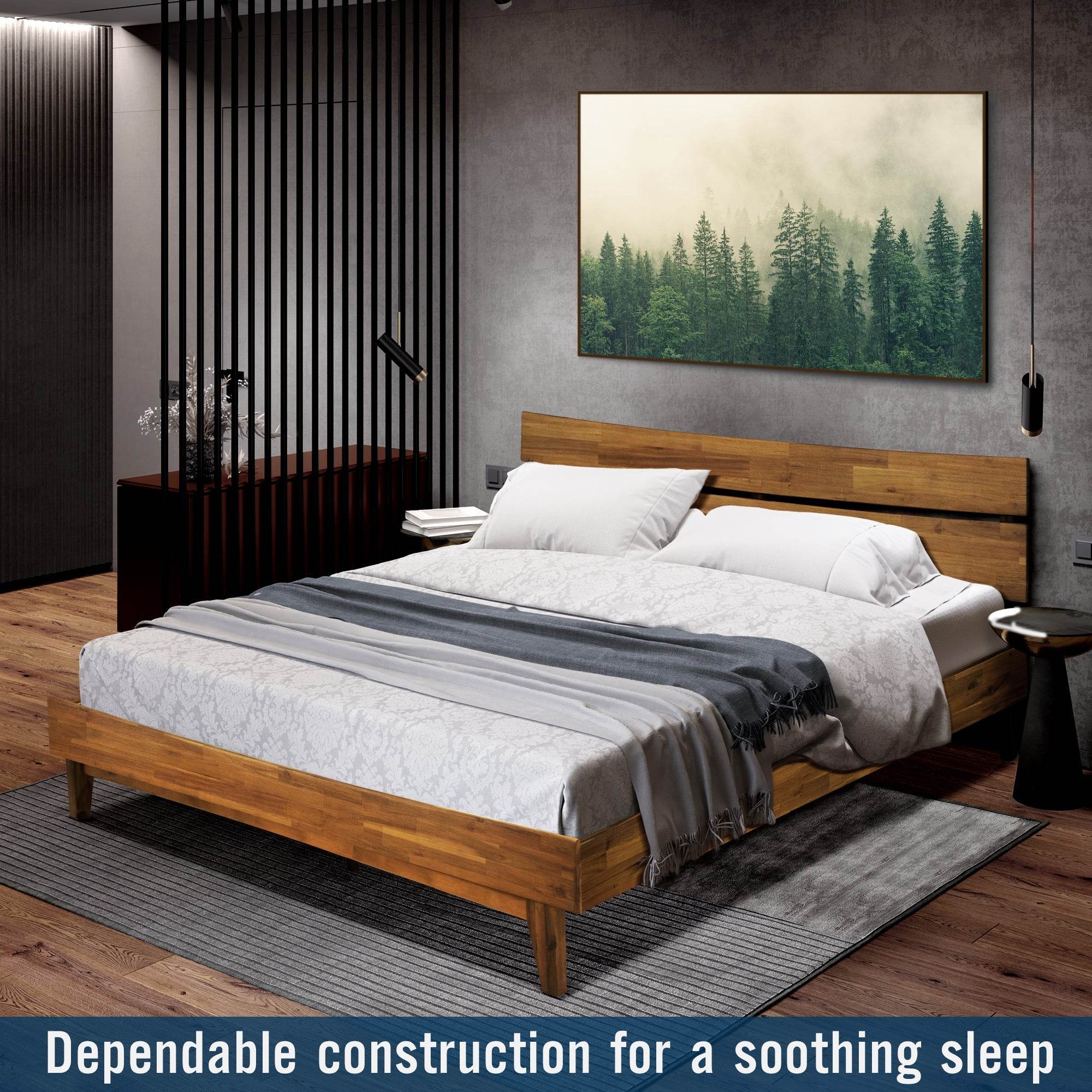 Aurora Solid Wood Bed Frame 