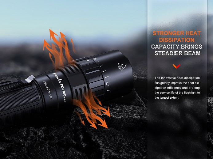 Fenix PD40R V3.0 Rechargeable Machinal Rotary Switching Flashlight