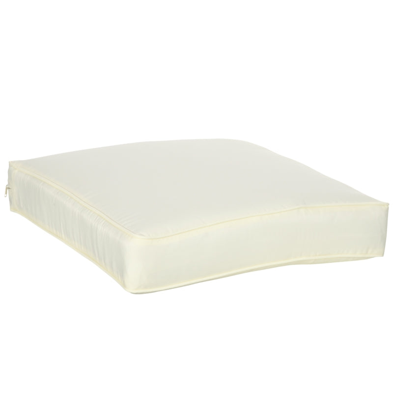 Patio Chair Cushions, Thick Deep Seat Outdoor Seat Cushion with Back Cushion, Cream White