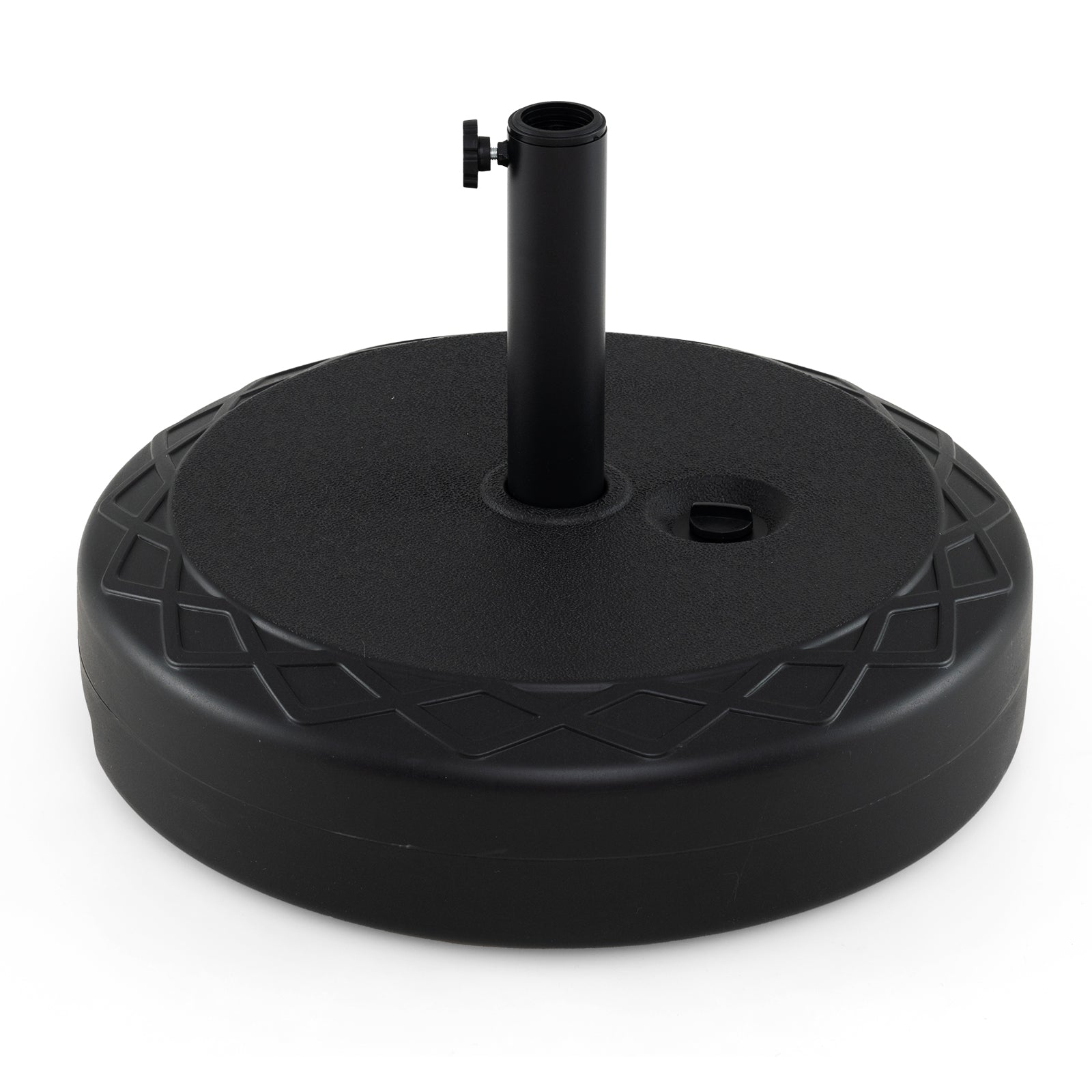 Fillable Umbrella Base 90 LBS Heavy Duty Sand Filled Round Market Umbrella Stand-Black