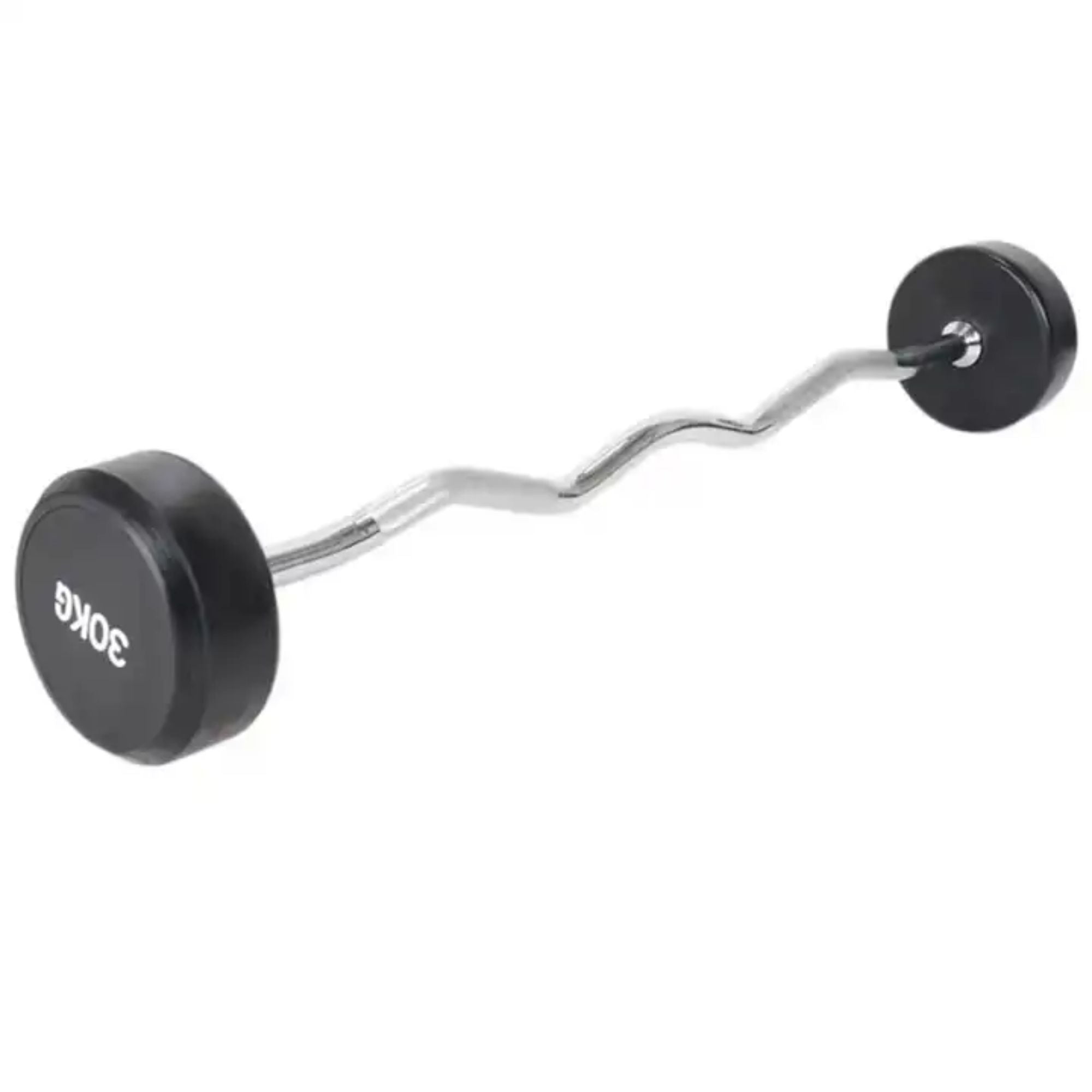 Straight and EZ Curl Fixed Weight Barbell Sets - 20 to 100 LB 