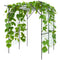 Garden Arch Trellis, 6.4FT Tall Metal Plant Support Trellis Archway with Climbing Net for Climbing Plants